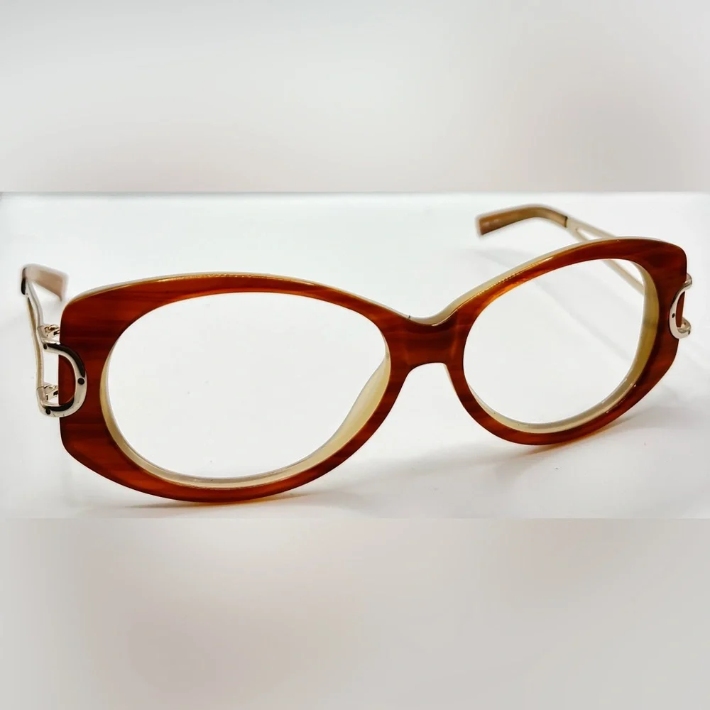 S582 Brown Oval Sunglasses Frames Only